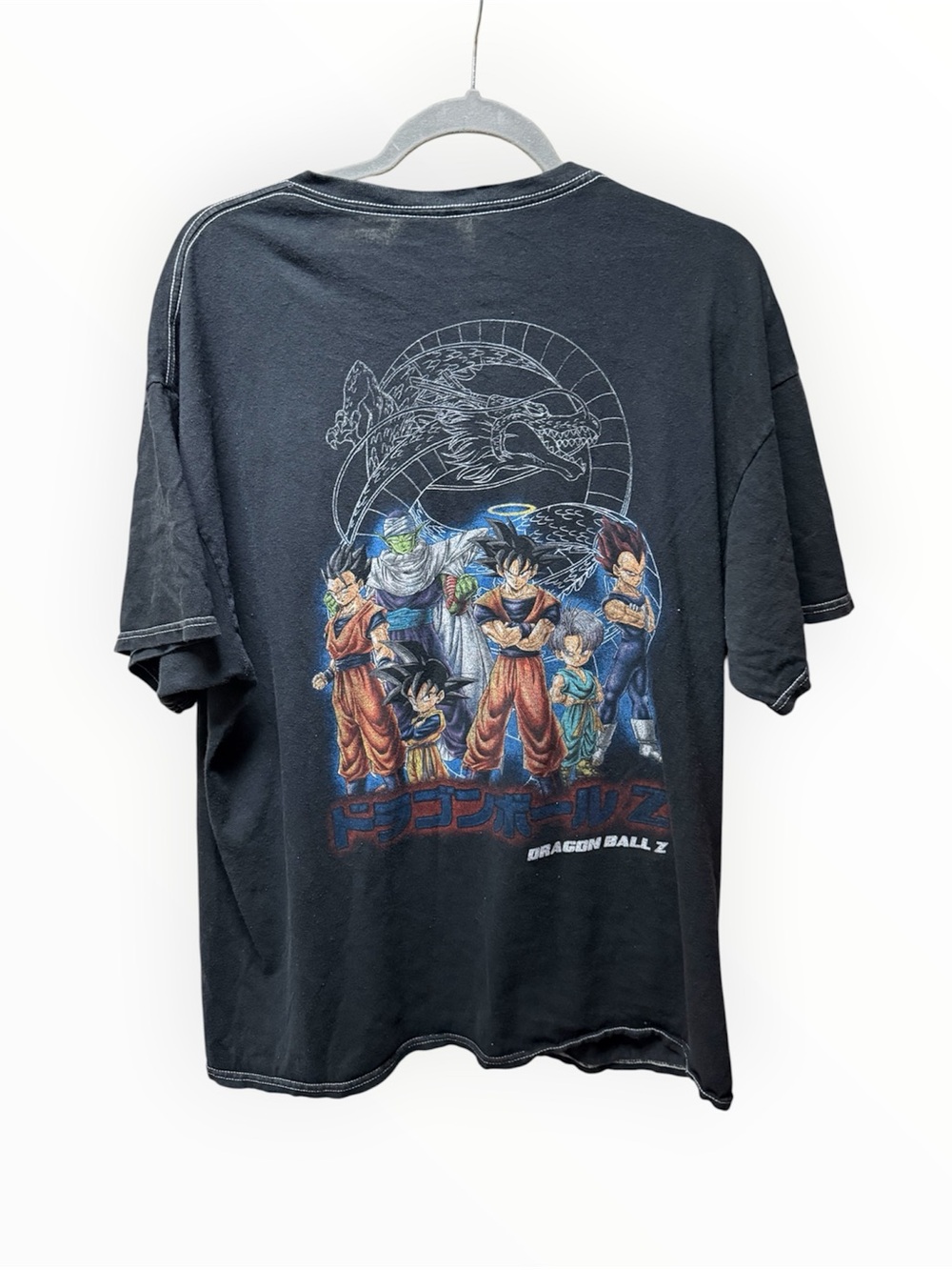 Vintage Dragon Ball Z Black Graphic Tee - Mens large 100% cotton Y2K